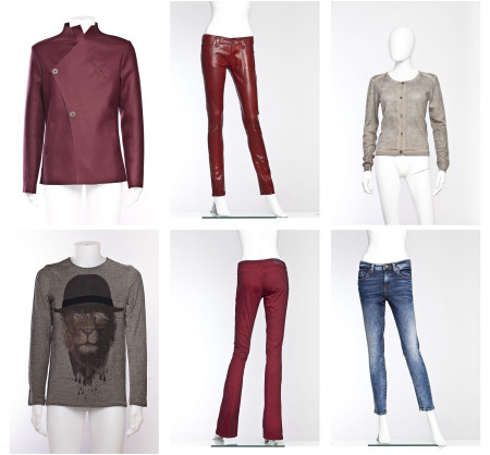 Abbigliamento indossato su manichini